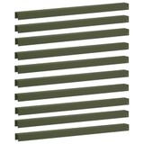vidaXL Afdekprofiel voor tuinafboording 10 st 100 x 6 x 5 cm Staal