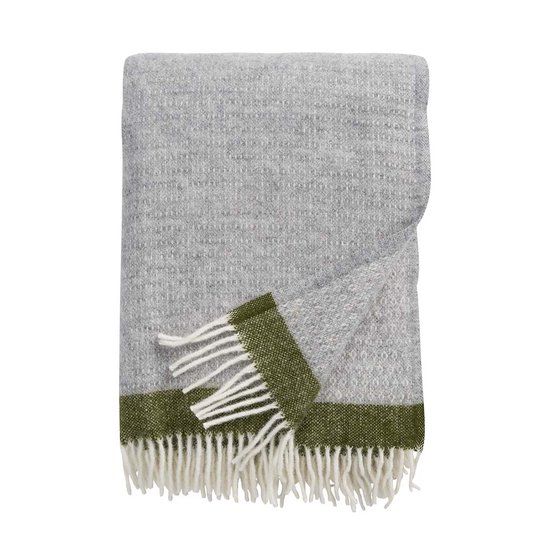 Klippan Hampus Plaid - Grey Avocado - 130x200cm - 100% Wol