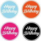 Bellatio Decorations Happy Birthday bierviltjes / onderzetters - 40 stuks - D10 cm