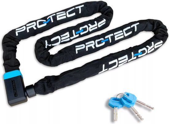 Protect Cubic ART2 Kettingslot | Zwart mat/Blauw | 9mm x 180cm | 2 jaar garantie