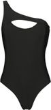 Black Premium by EMP Zwart zwempak met asymmetrische schouder - Dames - M