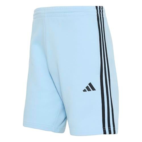 adidas heren Essentials 3-Stripes French Terry Shorts, clear sky/black, M