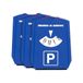 Wintem Set van 3 ijskrabbers 2-in-1 met drie zijden met parkeerschijf voor de auto, 12 x 15,5 cm