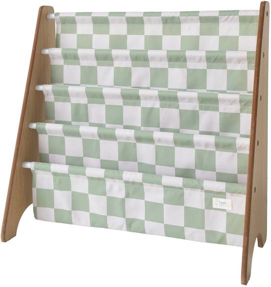 3 Sprouts Boekenrek Checkerboard Groen