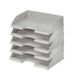 Leitz Plus 52180085 Brievenbak, horizontaal formaat, 5 stuks, grijs