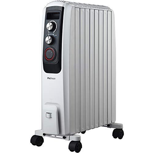 Pro Breeze Met Olie Gevulde Radiator 2000W Geavanceerde Schoorsteencirculatie - Draagbare Elektrische Verwarming met Ingebouwde Timer, Drie Warmtestanden, Thermostaat en Veiligheidsuitschakeling