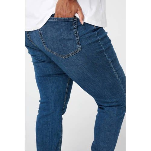 MS Mode high waist skinny jeans dark blue denim