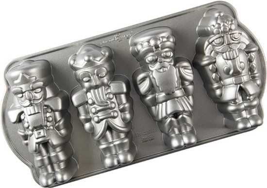 Nordic Ware Notenkraker Snoepkoekjespan - Kerstbakblik - Gegoten aluminium - Zilver