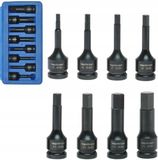 Adler Dopsleutelset 1/2 inch Imbus 8-delig Chroom-vanadiumstaal