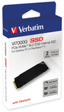 Verbatim Vi7000G 2TB NVMe PCIe Gen4 M.2 SSD - Compatible with PS5