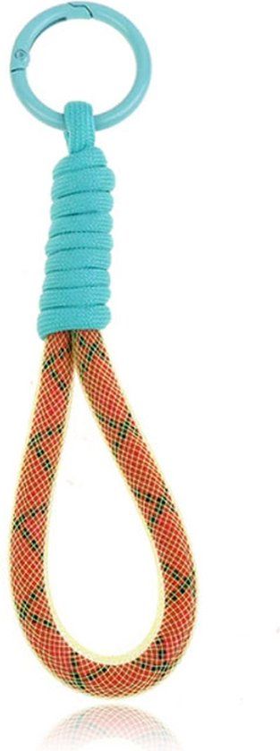 LGT JWLS Lookinggoodtoday Fluorescerende Lanyard Strap Voor Sleutels - Oranje Turqoise