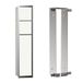 EMCO Asis 150 inbouwkastmodule, badkamerkast als toiletpapierhouder en toiletborstelhouder met extra vak, hoge kast met "Push to Open"-functie, incl. inbouwframe, optiwhite