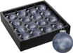 Othmar Decorations Luxe kleine kerstballen - 16x st - 4 cm - donkerblauw - glas - ice finish