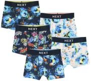 Next Jongens Set van 5 boxershorts navy / neonblauw / geel / oranje / pink / wolwit