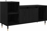 Meuble TV chêne noir 100 x 35 x 55 cm