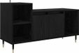 Meuble TV chêne noir 100 x 35 x 55 cm