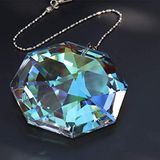 80 mm hangende prisma kristallen zonnevanger, kleurrijke kristallen hanger regenboog maker met ketting voor raam, hangend ornament voor huis tuin decoratie kerst bruiloft