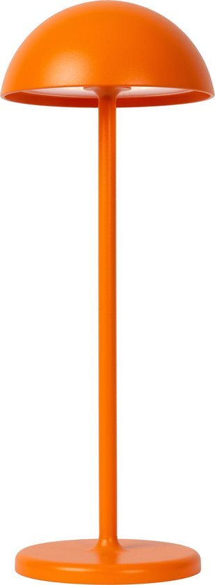 Lucide JOY Oplaadbare Tafellamp Buiten - Accu/Batterij - Ø 12 cm - LED Dimb. - 1x1,5W 3000K - IP54 - Oranje