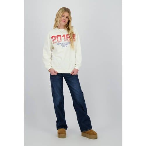 Raizzed high waist wide leg jeans dark blue denim