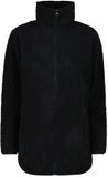 CMP Faux Fur Zip Jacket Dames L Nero
