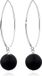 Nenalina - Oorbellen - Dames Oorbellen met glanzende Oppervlakken en Matte Onyx Bol in 925 Sterling Zilver - Dames