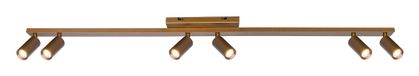 Freelight Spot Scolo 6 lichts L 119 cm brons goud