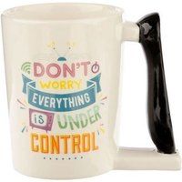 Tasse Tasse met handvat afstandsbediening mok Maak je geen zorgen, alles is zwart