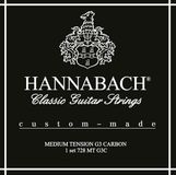 Hannabach Klassieke gitaarsnaren Serie 728 Medium Tension Custom Made G3 Carbon - Set met G3 carbon - 728MTG3C