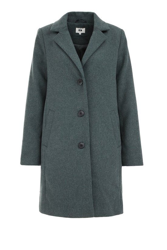 WE Fashion Dames Mantel - Sea ​​green - Maat XS (34)