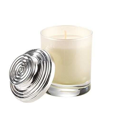 Argenesi 0.00880 kaars met deksel, 6,5 x 8 cm, glas / metaal, wit