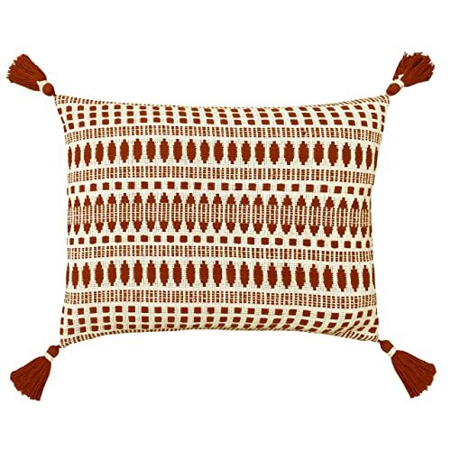 The Linen Yard Ganado Cushion Cover, Cotton, Pecan