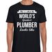 Worlds greatest plumber t-shirt noir hommes