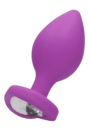 Ouch! Diamond Heart Butt Plug - Extra Large - Purple