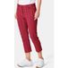 Goldner Fashion Verkorte broek CARLA in streeplook - rood - Gr. 25