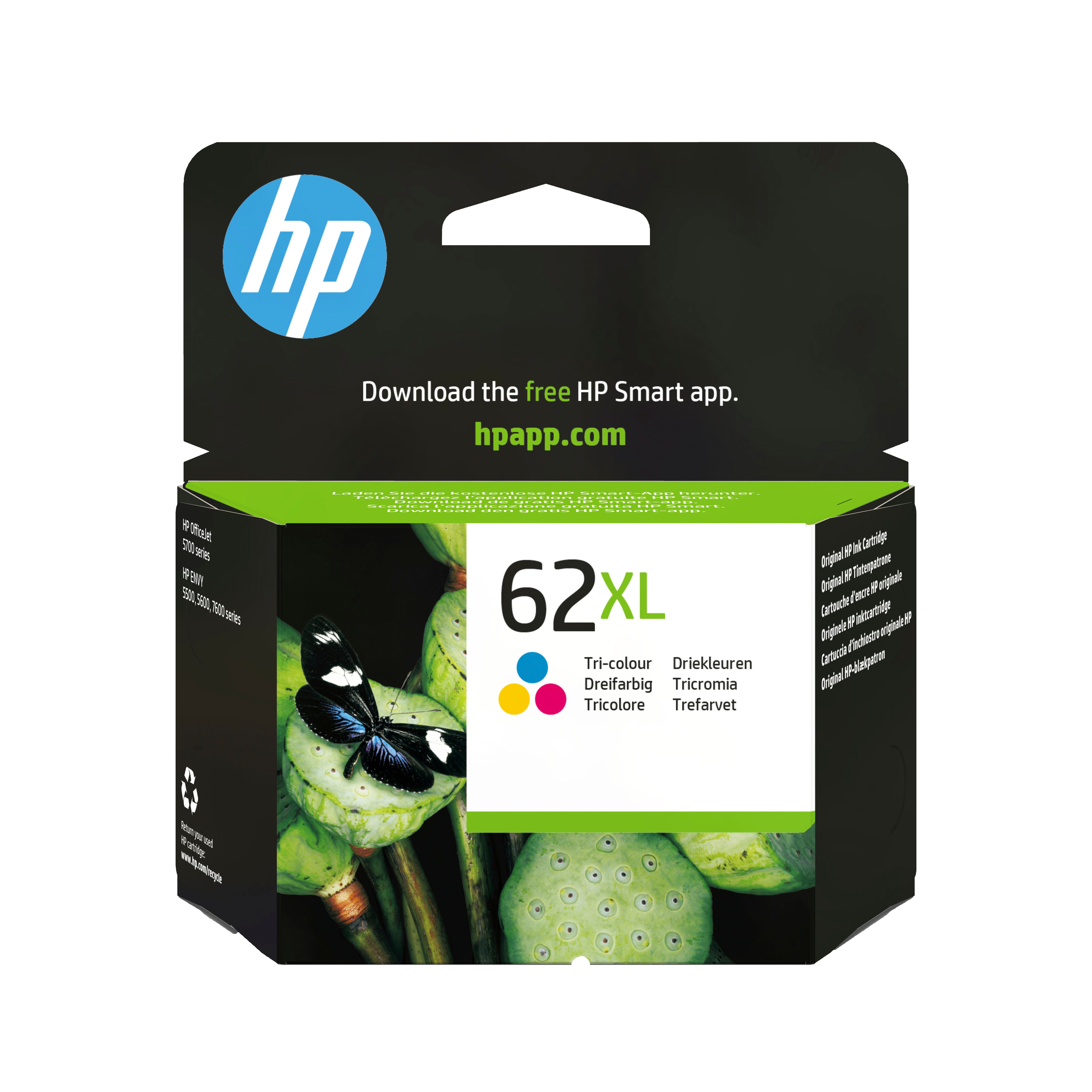 HP 62XL High-Capacity Color Ink Cartridge - Original