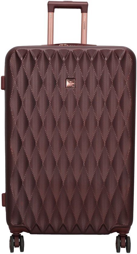 Charm London Honey Koffer - L - Grote Maat - 106 Liter - TSA Slot - 76 x 49 x 30.5 cm - Travel - Reizen - Hardcase - Bordeaux rood