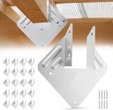 Vevor 25 Stuks Houtverbinders, Balkverbinders, Paaldragers, Binnenafmetingen 40x21x63MM