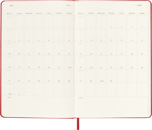 Moleskine Classic Planner rood