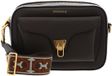 Coccinelle Leren schoudertas Beat Soft Ribb Crossbody Bag Grained Leather Fango donkergroen