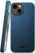 NEKIT Fiber Hoesje Geschikt voor Apple iPhone 15 - Compatibel met MagSafe - High-tech Kevlar Aramidevezels 1500D - Back Cover Ultra Dun - Blauw