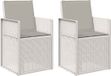 vidaXL Chaise de jardin - 2 pièces - Blanc et gris clair - PP