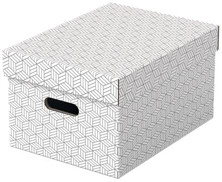 Esselte Home Opbergdoos - Set van 3 - Rechthoekig - Karton - Wit