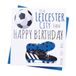 Leicester White Cotton Cards Leicester City Foxes FC Football Club Verjaardagskaart - 49, groen|wit|grijs|blauw, 16cm X 16cm
