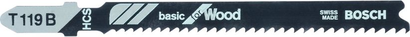 Bosch Decoupeerzaagblad HCS 67mm - tandsteek 1.9 - 2.3mm -nr. T119b 5 stuks