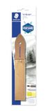 STAEDTLER 923 23BK-C schuurpapier (12 vellen fijn schuurpapier op houten handvat, om te snijden, voor conische of elliptische curven, blisterkaart) bruin