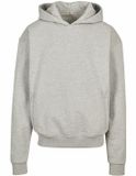 Build Your Brand Ultra Heavy Oversized Hoodie Heather Grey maat L
