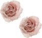 Bellatio Decorations Kaemingk B.V. 2x Kerstboom decoratie roos poeder roze 14 cm