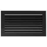 KRATKI FRESH 17cm x 17cm zwart ventilatierooster haardrooster