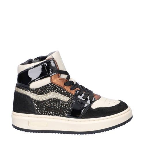 Nelson Kids leren sneakers zwart multi Meisjes Leer Meerkleurig - maat 29