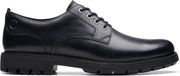 Clarks Leren Instapschoenen Met Veters Zwart